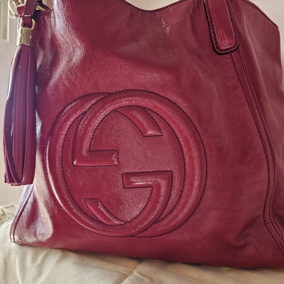 Gucci Fuchsia Leather Shoulder Bag - Picture 9 of 12